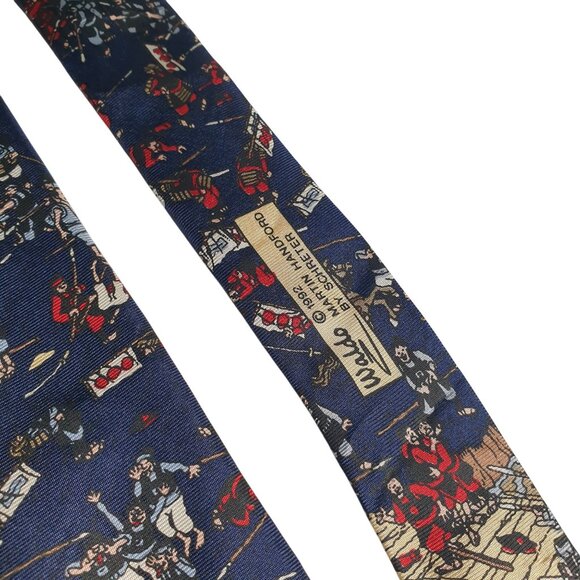 Wheres Waldo Tie Schreter 1992 Medieval Battle Silk Novelty Menswear Dad Gift - Picture 3 of 7
